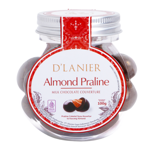 D'Lanier Almond Praline with Milk Chocolate - 100gr